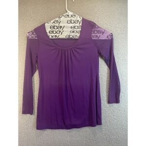 Miss Tina by Tina Knowles Womens‎ Pullover Top Shirt Medium Blue